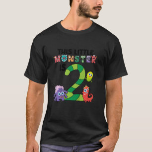 T-shirt Enfants Ce petit monstre a 2 ans 2e anniversaire