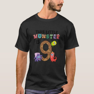 T-shirt Enfants Ce petit monstre a 9 ans 9e anniversaire