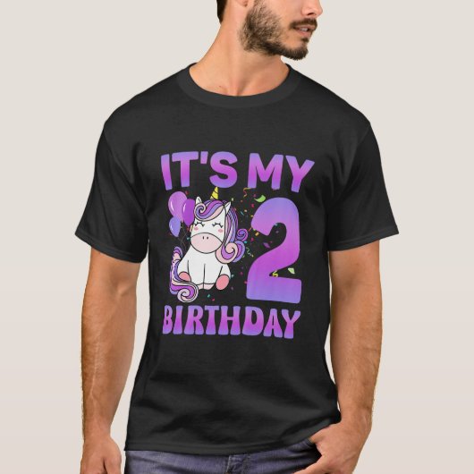 T-shirt Enfants C'est mon 2e anniversaire 2 ans Anniversai (Devant)