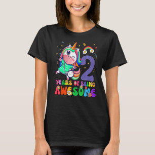 T-shirt Enfants C'est mon 2e anniversaire Unicorn Birthday