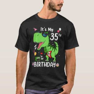 T-shirt Enfants C'est mon 35e anniversaire T Rex 35 ans Na
