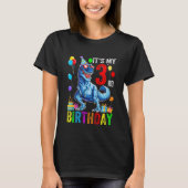 T-shirt Enfants C'est mon 3e anniversaire Joyeux Rex 3 ans (Devant)