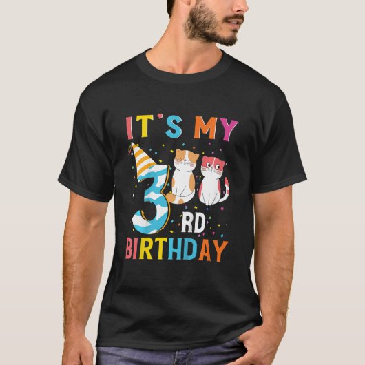 T-shirt Enfants C'est mon 3e anniversaire pour les mignonn (Devant)
