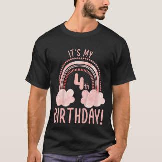 T-shirt Enfants C'est mon 4e anniversaire 4 ans 4e anniver