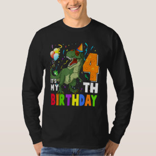T-shirt Enfants C'Est Mon 4e Anniversaire Joyeux 4 Ans Din