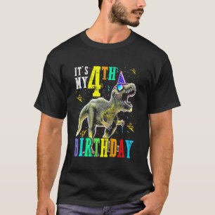 T-shirt Enfants C'est mon 4e anniversaire Joyeux 4 ans Din