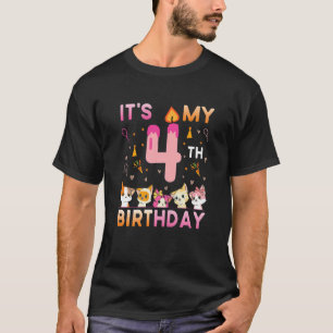 T-shirt Enfants C'est mon 4e anniversaire pour les 4 ans m