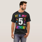 T-shirt Enfants C'Est Mon 5E Anniversaire 5 Cinq Joyeux An (Devant entier)