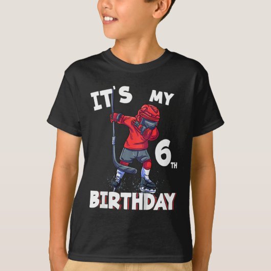 T-shirt Enfants C'est mon 6e anniversaire 6 ans Bi de hock (Devant)