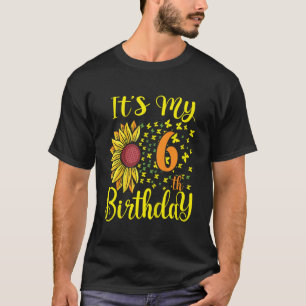 T-shirt Enfants C'est mon 6e anniversaire tournesol 6 ans