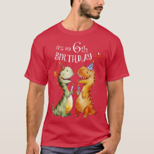 T-shirt Enfants C'est mon 6ème anniversaire Dino Dinosaure