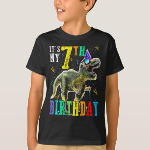 T-shirt Enfants C'est mon 7e anniversaire Joyeux 7 ans Din