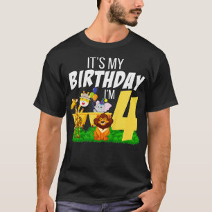 T-shirt Enfants C'est mon anniversaire J'ai 4 ans Annivers
