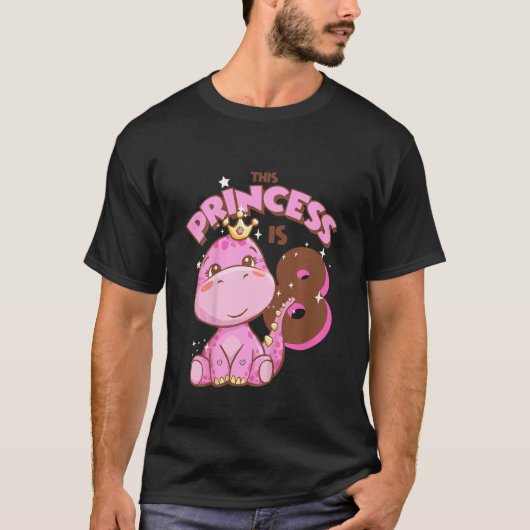 T-shirt Enfants Cette princesse est 8 filles 8e anniversai (Devant)