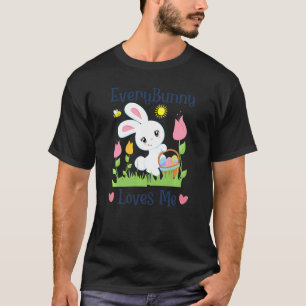 T-shirt Enfants Chaque Lapin M'Aime Pâques Pun Citation Bu