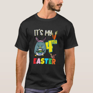 T-shirt Enfants Chasse aux oeufs de Pâques 4Anniversaire M