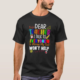 T-shirt Enfants Cher Professeur Je Parle À Tout Le Monde E