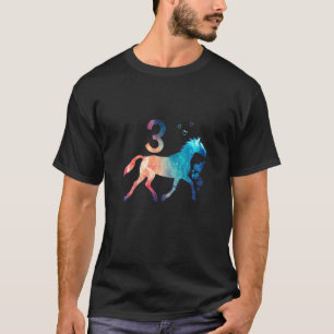 T-shirt Enfants Cheval Mignon 3ème Anniversaire 3 Ans Pour