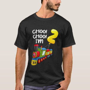 T-shirt Enfants Choo Choo J'ai 2 ans Locomotive Boys Tra