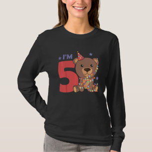 T-shirt Enfants Cinquième anniversaire Ours Enfants A Anni