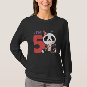T-shirt Enfants Cinquième anniversaire Panda Enfants Un Pa