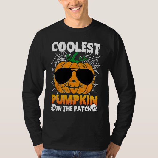 T-shirt Enfants Citrouille la Plus Cool dans le Patch Todd (Devant)