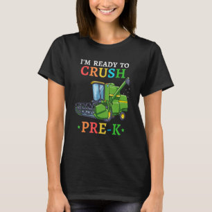 T-shirt Enfants Combine Harvester Retour à l'école Je suis