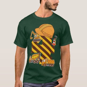T-shirt Enfants Construction Camion 4e anniversaire Garçon