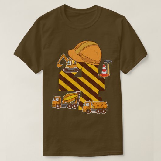 T-shirt Enfants Construction Camion 4e anniversaire Garçon (Design devant)