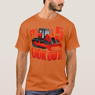 T-shirt Enfants Construction Camion 5e anniversaire garçon