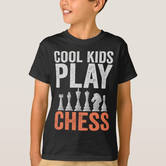T-shirt Enfants cool Jouer aux échecs Amoureux du jeu d'éc (Devant)