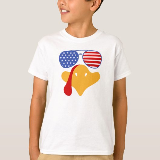 T-shirt Enfants cool Thanksgiving Turquie Face Drapeau Usa (Devant)