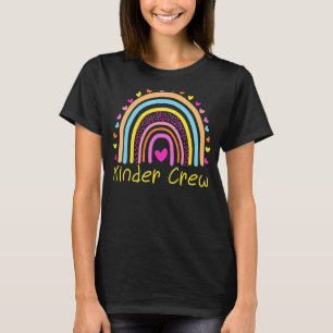 T-shirt Enfants Crew Kindergarten Teacher Rainbow Heart