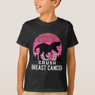 T-shirt Enfants Crush Cancer du sein Pink Trex Dino Sensib