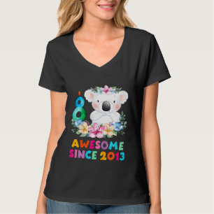 T-shirt Enfants Cute Koala Porte 8 Ans Anniversaire Vêteme
