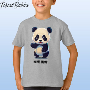 T-shirt Enfants Cute Panda Ours Nature Animal Cartoon Grap