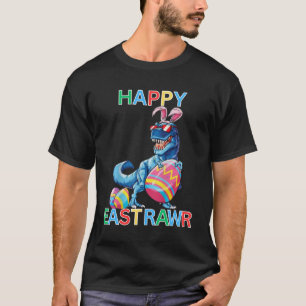 T-shirt Enfants Cute Rex Dino Joyeux East Rawy Fêtes de Pâ