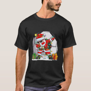 T-shirt Enfants Dabbing Père Noël Soccer de Noël Père Noël