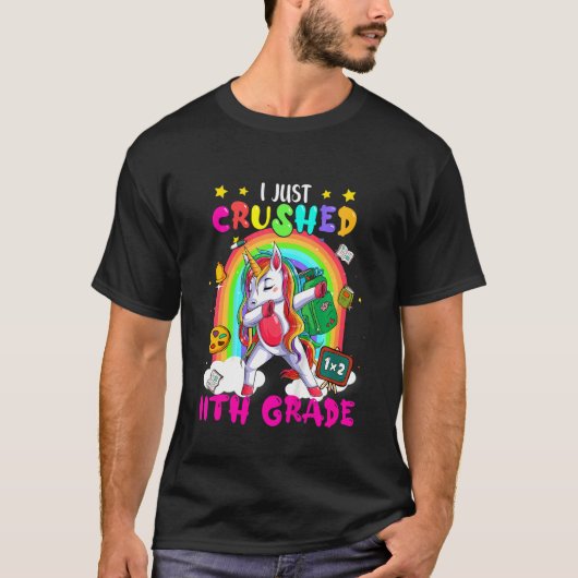 T-shirt Enfants Dabbing Unicorne Je viens de broyer 1e ann (Devant)