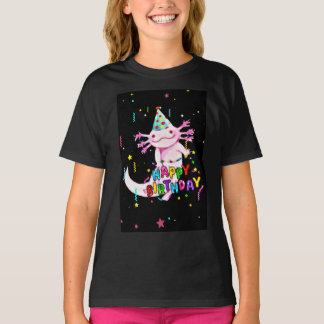 T-shirt Enfants d'anniversaire axolottes mignons