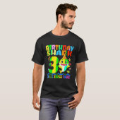T-shirt Enfants d'anniversaire requin 3 ans 3e anniversair (Devant entier)