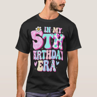 T-shirt Enfants Dans Mon 5e anniversaire Era Girl Cadeaux 