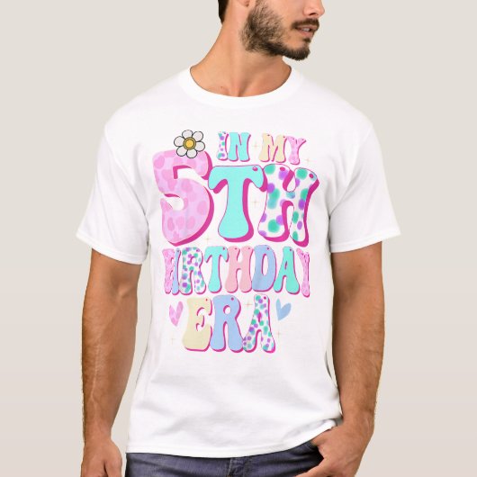 T-shirt Enfants Dans Mon 5E Anniversaire Fille Cadeaux Cin (Devant)