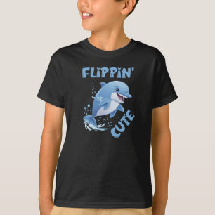 T-shirt Enfants dauphins mignons à retourner