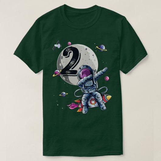 T-shirt Enfants de 2 ans Anniversaire Un astronaute Joue U (Design devant)
