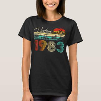 T-shirt Enfants de 40 ans Garçons Filles Vintage 1983 40e