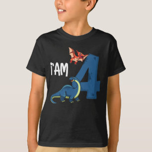 T-shirt Enfants de 4 ans Dinosaur Dinos 4 ans