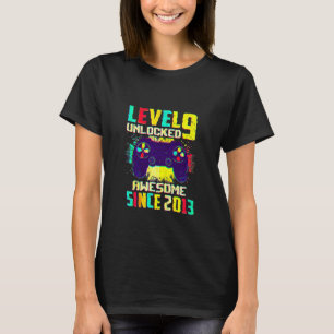 T-shirt Enfants de 9 ans Ados niveau 9 déverrouillé 9e ann