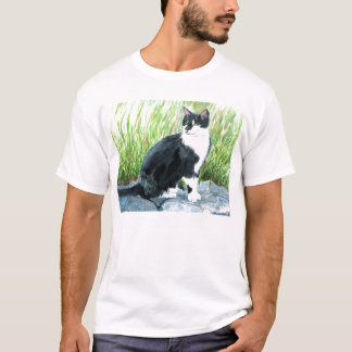 T-shirt Enfants de chat de smoking/chemise d'enfant en bas