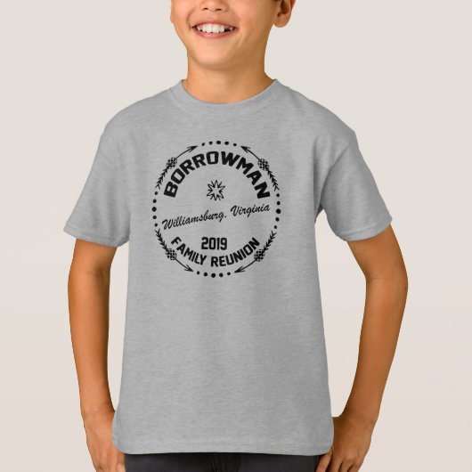 T-shirt Enfants de chemise de la Réunion de Borrowman (Devant)